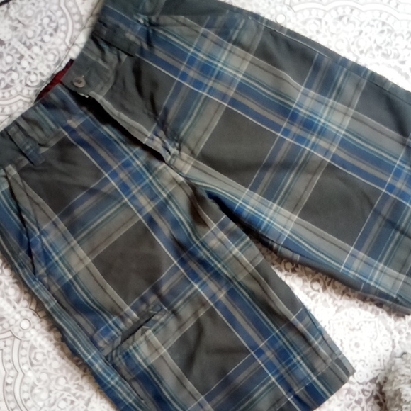 Dark blue plaid tony Hawk shorts - Picture 5 of 12